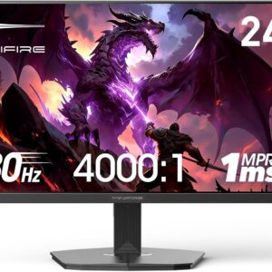 Gaming PC & Gaming Monitors – Minifire Gaming Monitor 24 Inches, 180 Hz, 1 ms, AdaptiveSync, IPS, 2 x HDMI 2.0/1 x DP 1.4 Ports, FHD, sRGB 110%, Monitor PC Screen (MFG24F4 HDMI Cable Included)