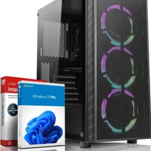 Gaming PC & Laptops – shinobee Allround/Entry Gaming PC – AMD Ryzen 3 3100 (8 Threads, 3.9 GHz) – 16 GB DDR4 RAM – GTX 750 2 GB DDR5-512 GB NVME SSD – Win11 – WLAN – RGB – 3 Year Warranty! #6880