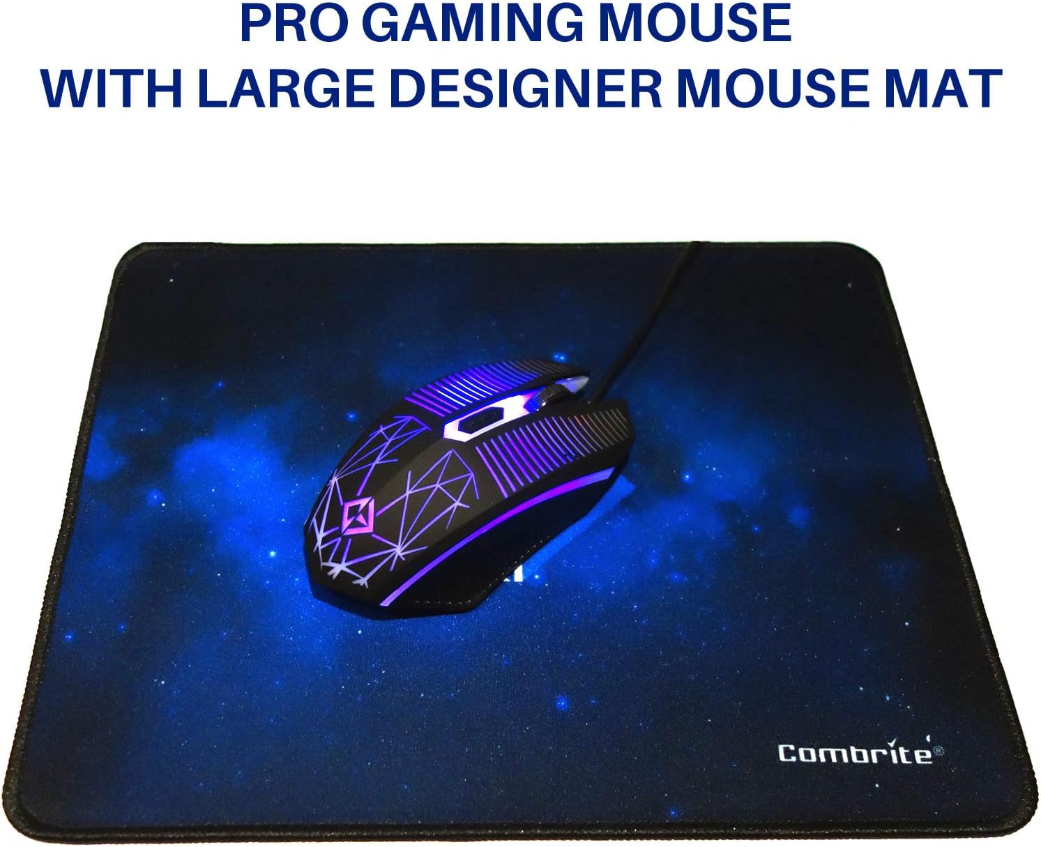 Gaming Tastatur & Maus - Raptor Gaming Keyboard and Mouse Set with Large Mouse Pad Rainbow LED USB Cable Desktop Combo UK Layout for PC Laptop PS4 Xbox One Black – Bild 4