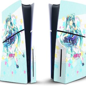 Gaming Consoles & Controllers – Head Case Designs Official Hatsune Miku Stars and Rainbow Graphics Vinyl Skin Gaming Sticker Decal Cover Compatible with Sony Playstation 5 PS5 Slim/Pro Disc Edition Console