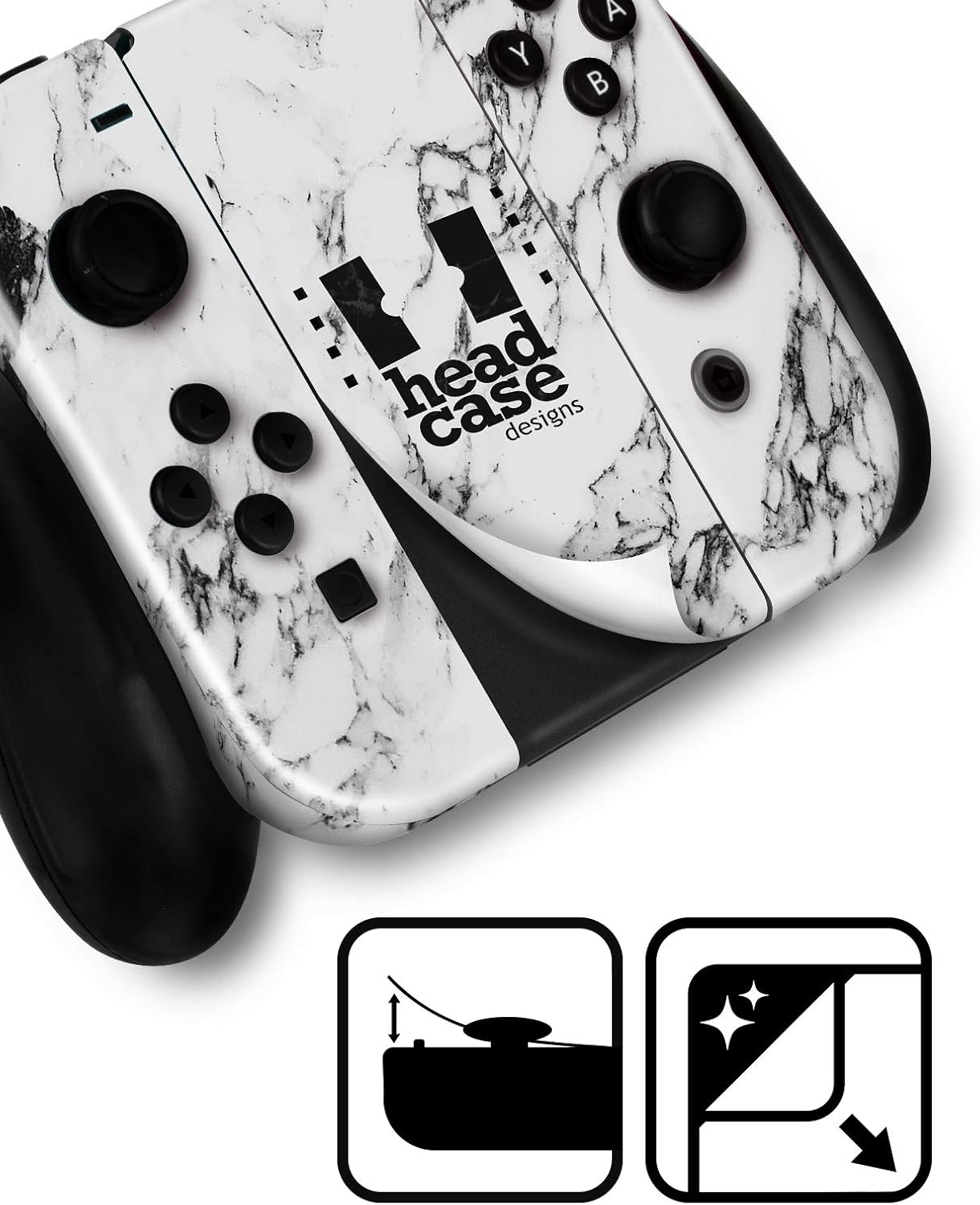 Gaming Consoles & Controllers - Head Case Designs Official NFL Marble Shield Vinyl Skin Gaming Sticker Decal Cover Compatible with Nintendo Switch Console & Dock & Joy-Con Controller Bundle – Bild 6