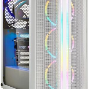 Gaming PC & Laptops – High-End Gaming PC White – Ryzen 7 9800X3D | NVIDIA RTX 5080 16GB | 32GB DDR5 | 1TB M.2 SSD | RGB Water Cooling 360 | Win 11 Pro – Elegant White Build for Maximum Performance