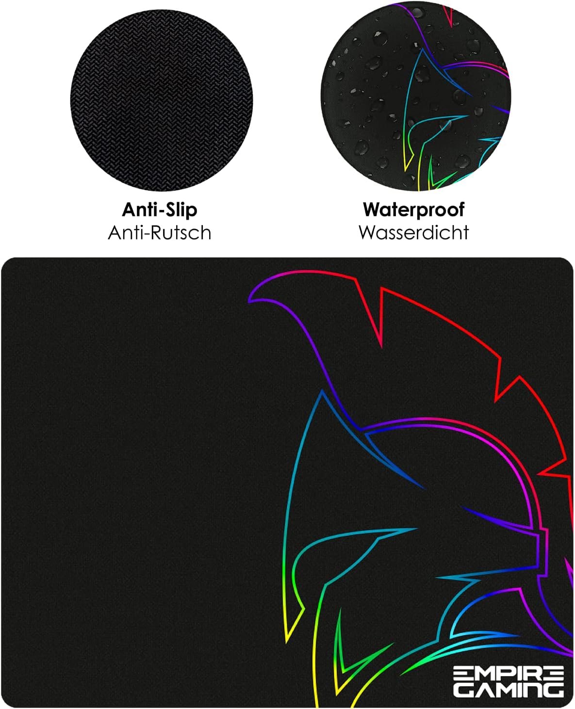 Gaming Tastatur & Maus - EMPIRE GAMING - Pack 3 in 1 MK800 - Gaming Keyboard QWERTZ German RGB 105 Keys 19 Anti-Ghosting Keys - Ergonomic RGB Gamer Mouse 2400 DPI Mouse Pad PC PS4 PS5 Xbox One/Series Mac – Bild 5