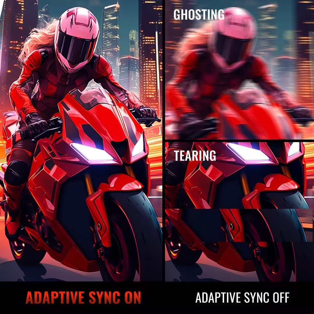 Gaming PC & Gaming Monitors - Smart Tech 27 Inch Gaming Monitor 240Hz, MPRT 1ms, with Speakers, Adaptive Sync, FHD 1080P, 130% sRGB, Height Adjustable, Rotatable, Type-C, HDMI DP, VESA, PC Screen - Black – Bild 3