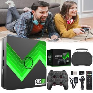 Gaming Consoles & Controllers – Gienslru Upgraded Retrowave G13 Ultra, G13 Konsole, 4k HD + 256GB with 2.4g Wireless Dual Controller, Over 100,000 Games, Simply Plug in and Start, Dive Into the World of Classics (64GB)