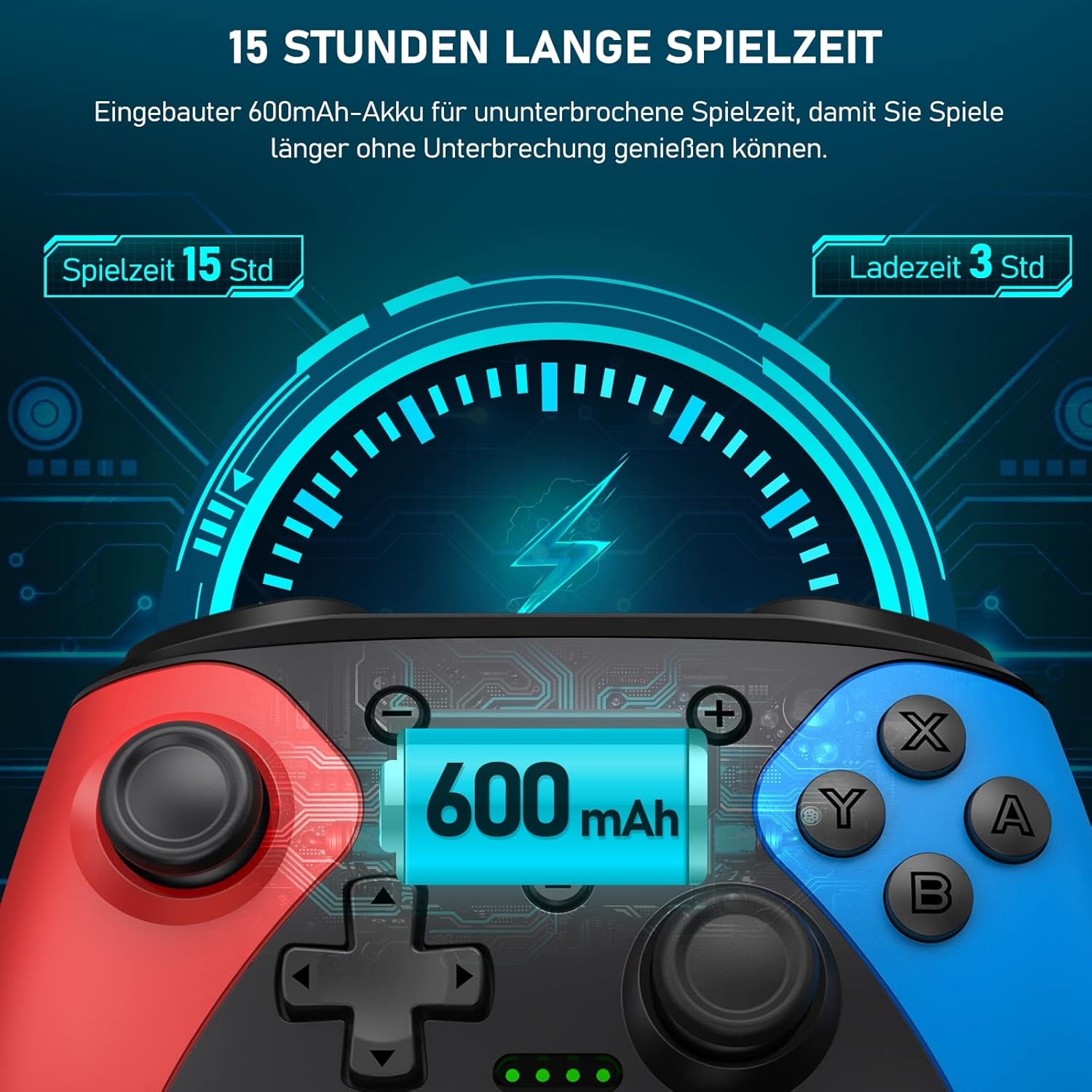 Gaming Consoles & Controllers - Switch Controller, Pro Controller Switch with Precise Control, Turbo, Macro, Wake Up Function, Dual Motors Vibration, Wireless Pro Switch Controller for Switch/Lite/OLED Console – Bild 7