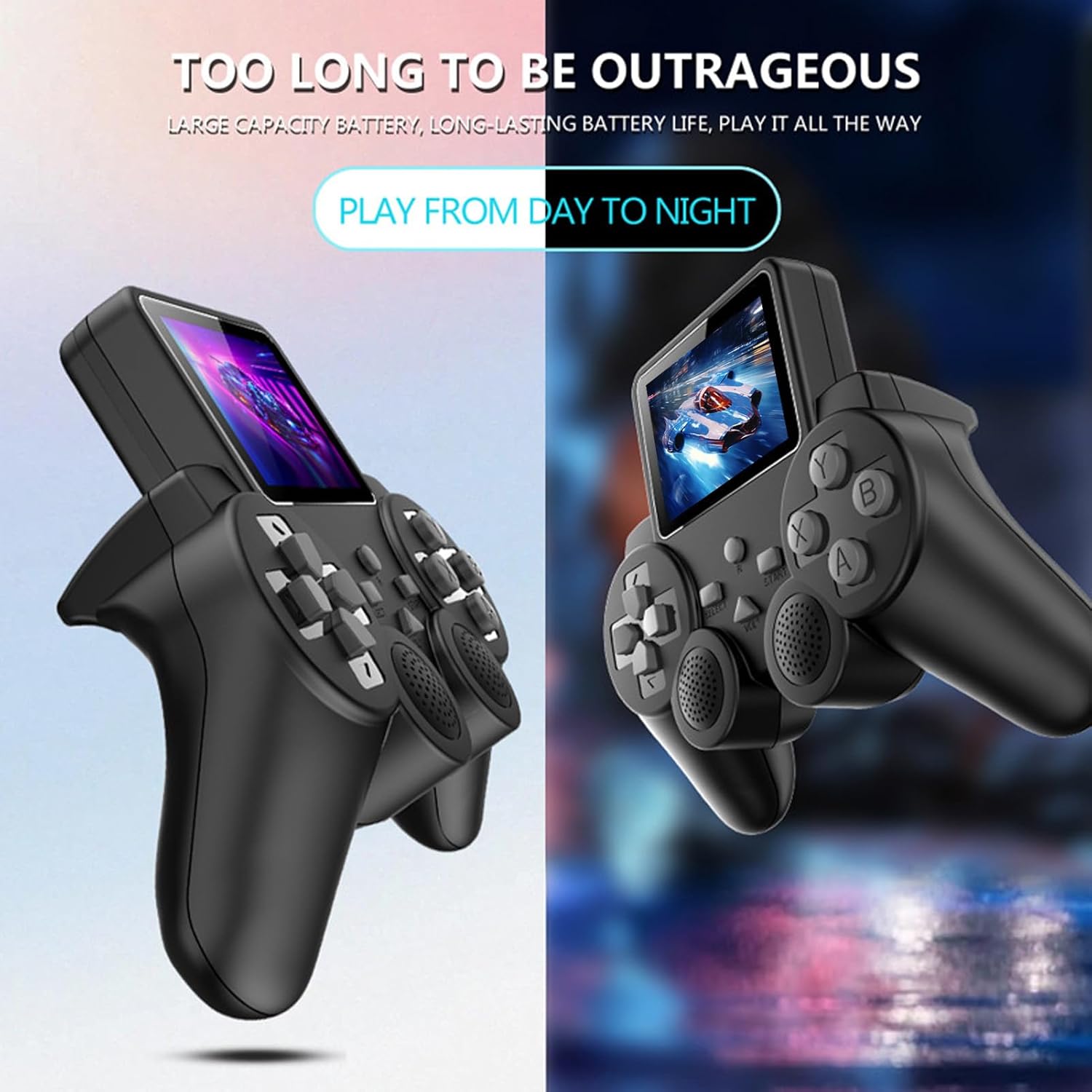 Gaming Consoles & Controllers - Handheld Gamepad Game Console, Retro Console with 3 Inch Screen and AV Cable for TV Connection. Single Player Battle Gaming Machine with Multiple Games – Bild 9