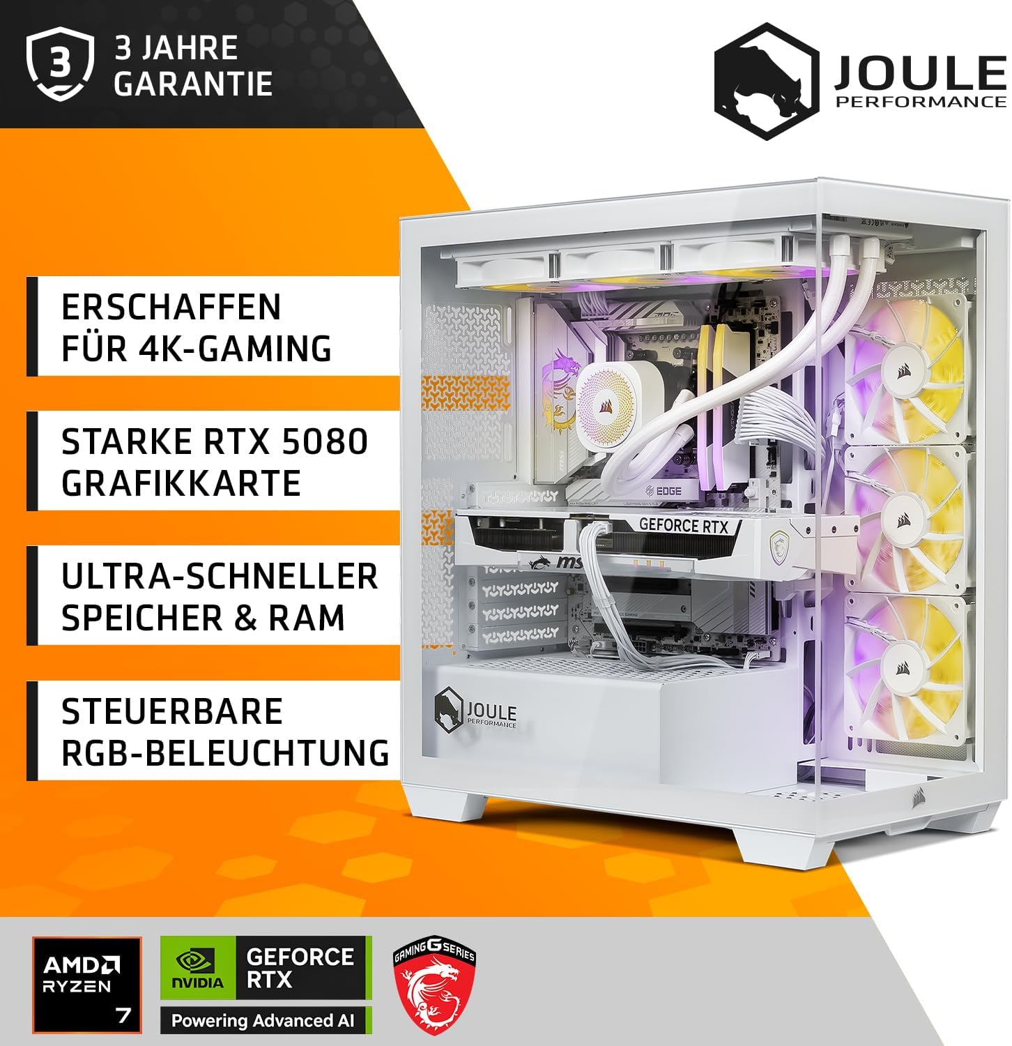 Gaming PC & Laptops - High End Gaming PC | AMD Ryzen 7 9800X3D | NVIDIA RTX 5080 16GB | 32GB DDR5 RAM | 2TB SSD | Windows 11 Pro | Water Cooling, WiFi, RGB | Computer for 4K Gamers & Streaming – Bild 6