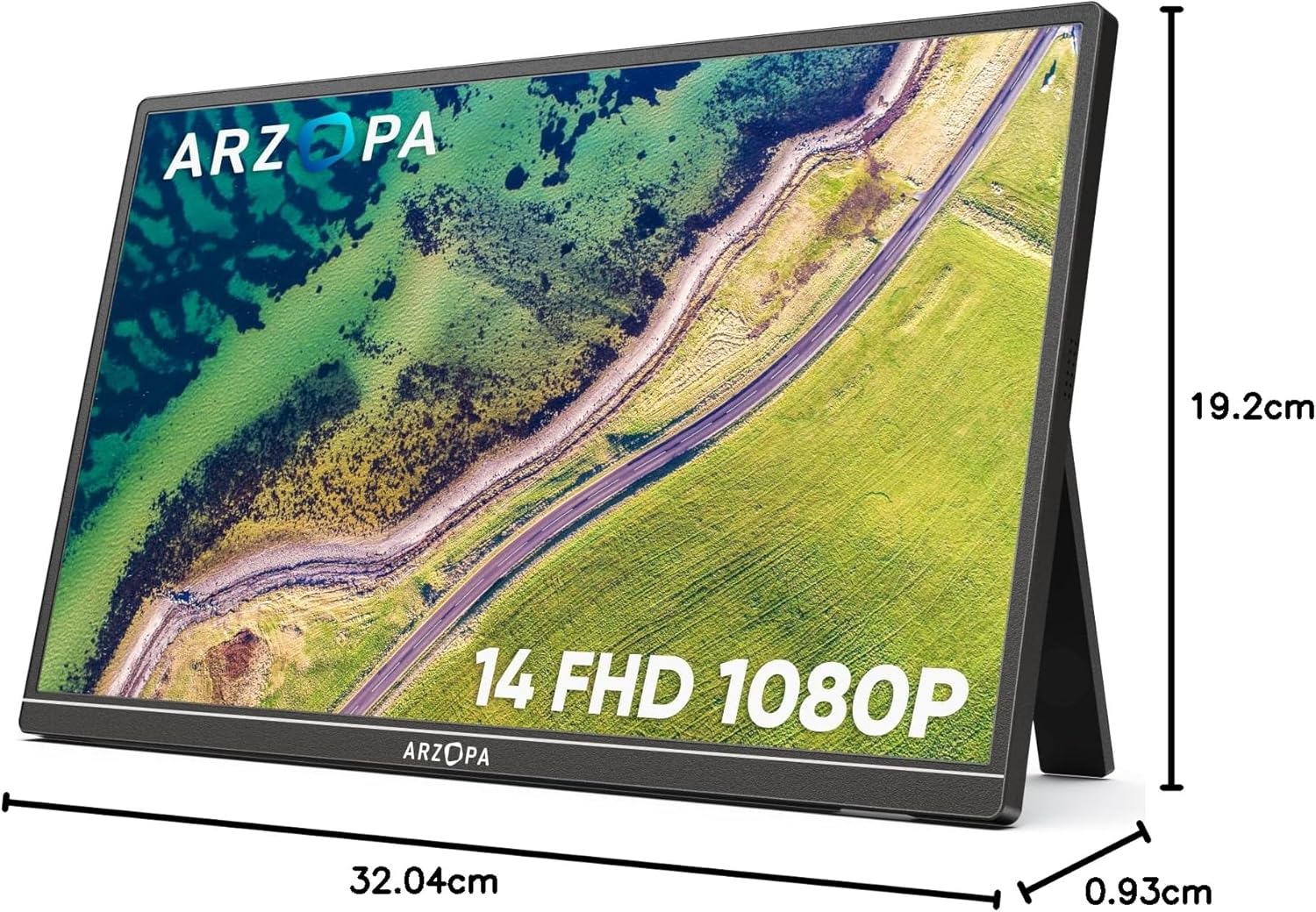 Gaming PC & Gaming Monitors - ARZOPA Portable Monitor, 14.0 Inch 1920 x 1080 FHD IPS Portable Monitor for Laptop with Single Rod, Supports HDMI/Type-C/USB-C, Eye Protection Gaming Screen for Laptop/PC/Mac/PS3/4/5/Xbox – Bild 8
