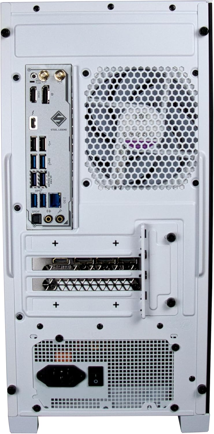 Gaming PC & Laptops - White Gaming PC Intel Core Ultra 9 285 to 5.6 GHz Turbo 64GB DDR5-6000MHz 4TB M.2 SSD Ge Force RTX 5070 12GB GDDR7 Wi-Fi 240 mm Water Cooling Windows 11 Pro Adjustable RGB Lighting – Bild 2