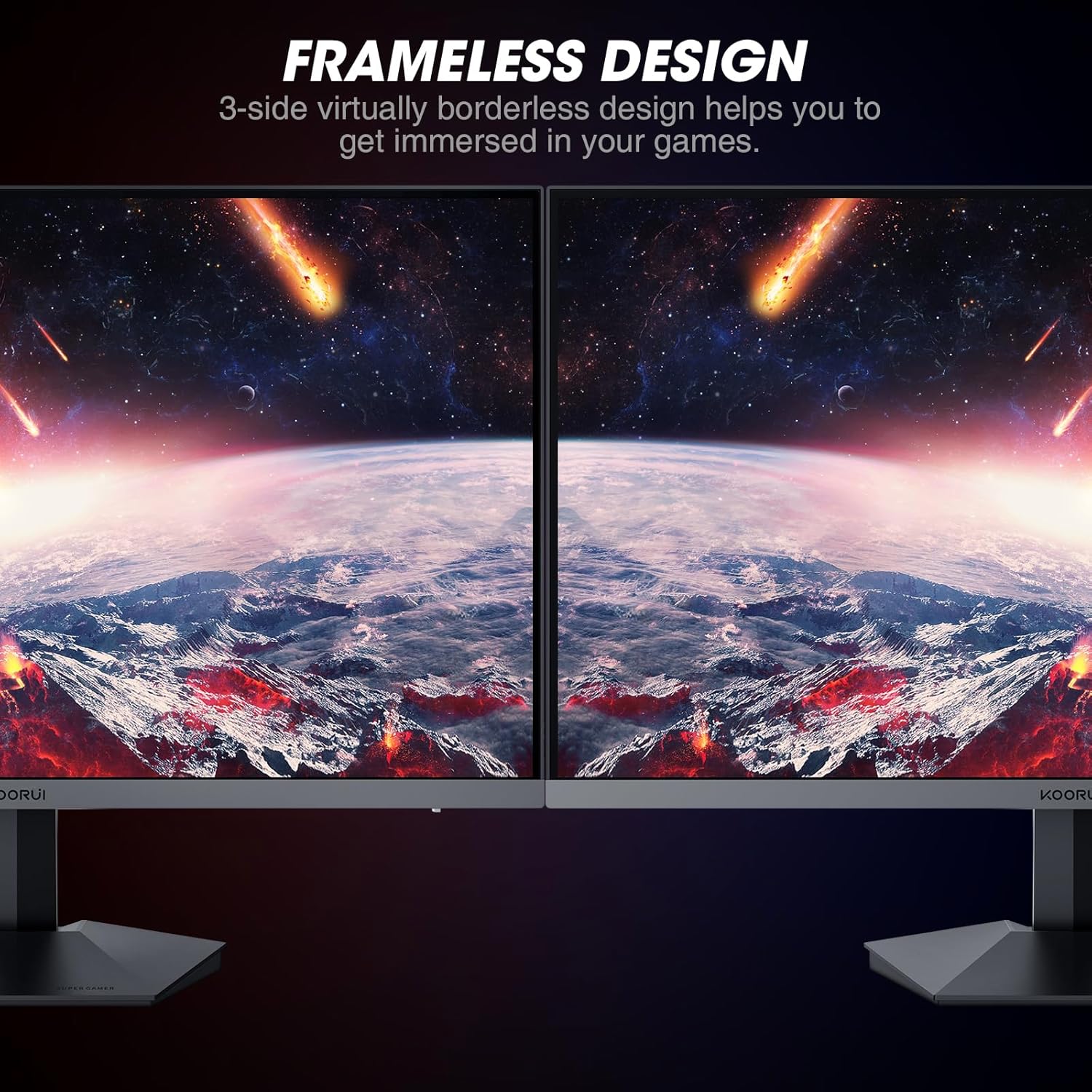 Gaming PC & Gaming Monitors - KOORUI Gaming Monitor 27 Inch PC Screen 240Hz, FHD, 1ms, Adaptive Sync (1920 x 1080p, DCI-P3 90%, SRGB 100%, HDMI, DisplayPort, VESA 75x75) – Bild 5