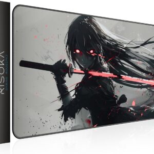 Gaming Tastatur & Maus – XXL Gaming Mouse Mat 900 x 400 cm – Stitched Edges & Water-Repellent – Anime Mouse Mat for Gamer & Office – Large Mouse Pad & Desk Mat – Mouse Mat Setup & PC