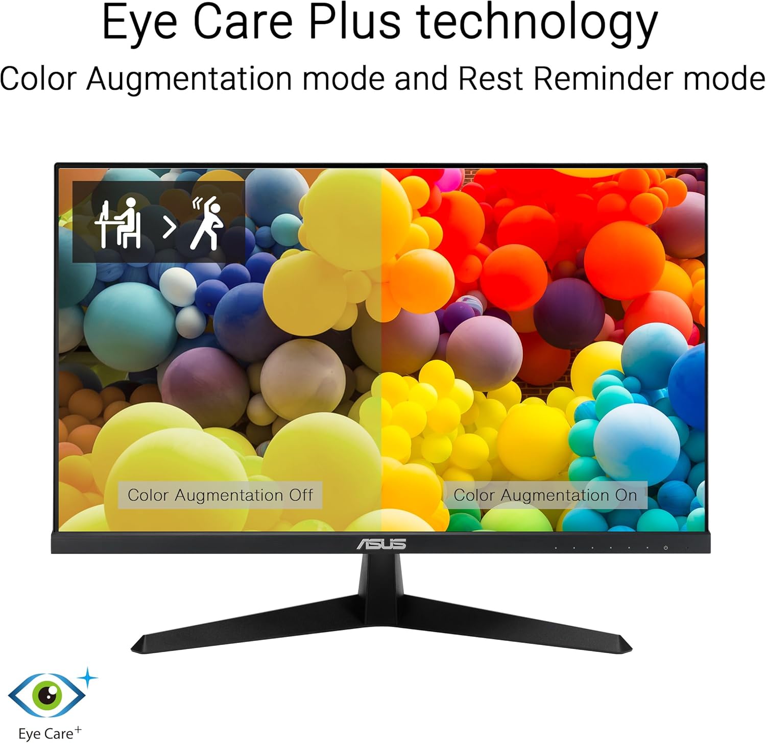 Gaming PC & Gaming Monitors - ASUS Eye Care VY249HGR - 24 Inch Full HD Monitor - 120 Hz, 1ms MPRT, AdaptiveSync, GameFast Input - IPS Panel, Vesa 100x100, 16:9, 1920x1080, D-Sub, HDMI – Bild 6