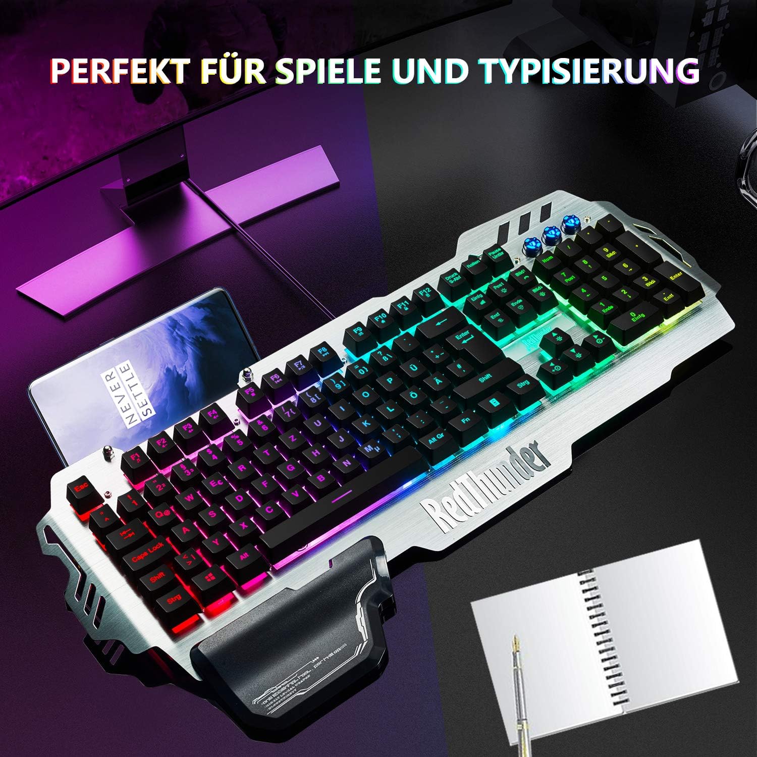 Gaming Tastatur & Maus - RedThunder K900 Gaming Keyboard – Bild 6