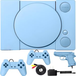 Gaming Consoles & Controllers – Retoo Retro Game Console, Video Game Console, RCA Plug & Play with 2 Controllers, Game Gun and 16 Games for TV, Games for Children, Families & Adults, Classic Video Games