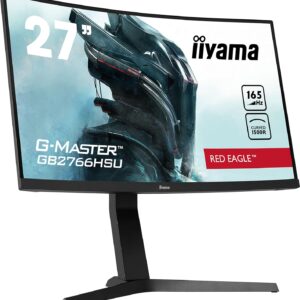 Gaming PC & Gaming Monitors – iiyama G-Master Red Eagle GB2766HSU-B1 Curved 68.5 cm 27 Inch VA LED Gaming Monitor Full HD HDMI DP USB 2.0 1ms Response Time 165Hz FreeSync Premium Height Adjustment Pivot Black