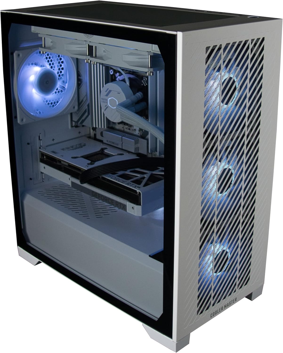 Gaming PC & Laptops - White Gaming PC Intel Core Ultra 9 285 to 5.6 GHz Turbo 64GB DDR5-6000MHz 4TB M.2 SSD Ge Force RTX 5070 12GB GDDR7 Wi-Fi 240 mm Water Cooling Windows 11 Pro Adjustable RGB Lighting