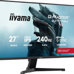 Gaming PC & Gaming Monitors – iiyama G-Master Red Eagle G2771HSU-B1 68.6 cm 27 Inch Fast IPS LED Gaming Monitor Full HD 240Hz HDMI DP USB 3.2 USB-C 0.4ms G-SYNC Black