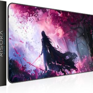 Gaming Tastatur & Maus – XXL Gaming Mouse Mat 900 x 400 cm – Stitched Edges & Water-Repellent – Anime Mouse Mat for Gamer & Office – Large Mouse Pad & Desk Mat – Mouse Mat Setup & PC