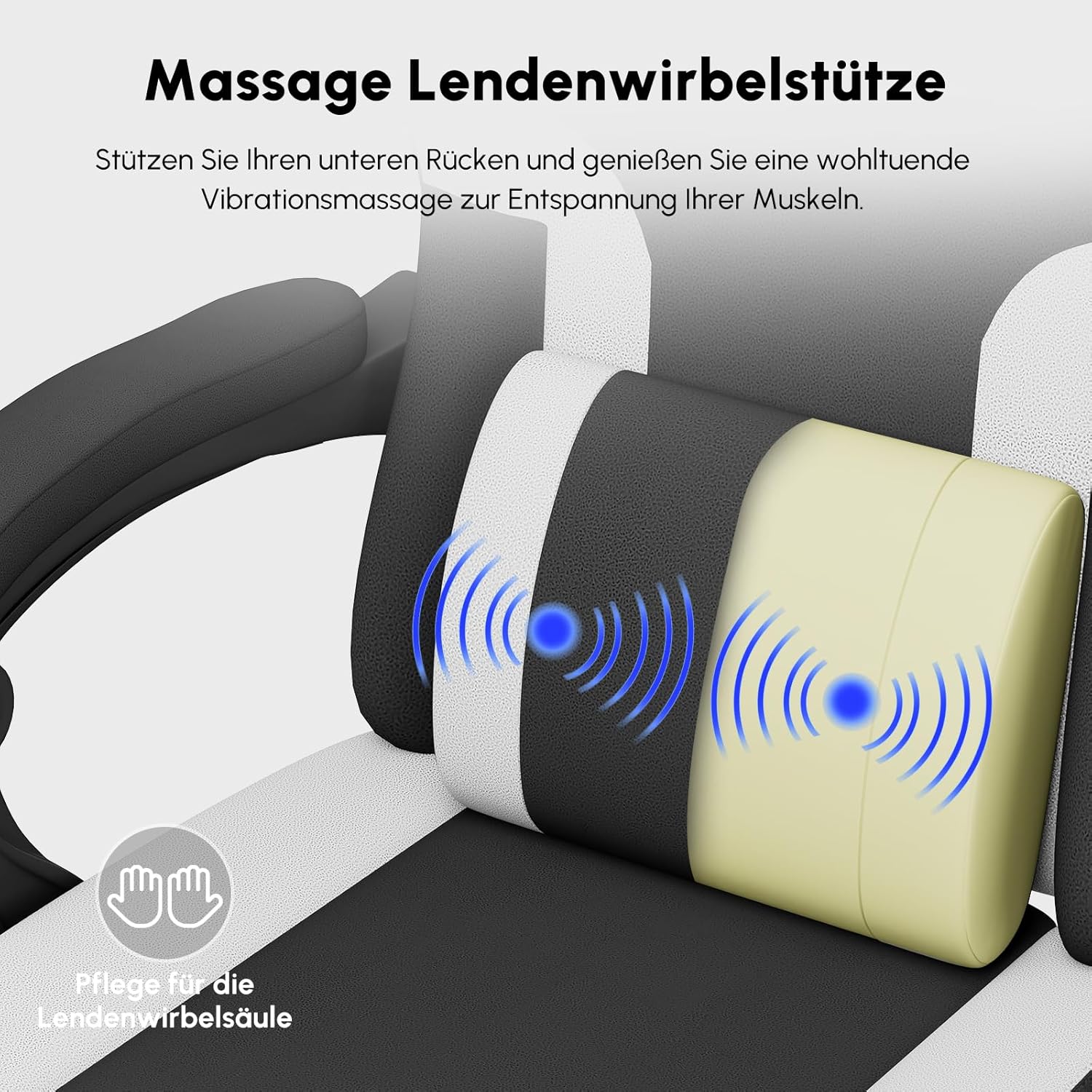 Gaming Chairs - HapGIFT Gaming Chair, Gamer Chair with Massage Function, Gaming Chair with Footrest, PC Chair with Adjustable Backrest, Technical Fabric Computer Office Chair for Teenagers, 150 kg, Black White – Bild 4