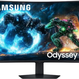 Gaming PC & Gaming Monitors – SAMSUNG 37 Inch Odyssey G75F 4K UHD Curved Gaming Monitor, 3840 x 2160, 165 Hz, 1 ms (G/G), 1000R, VESA DisplayHDR 600 HDR10+, AMD FreeSync Premium Pro, Auto Source Switch+, Core Sync, LS37FG756EUXEN