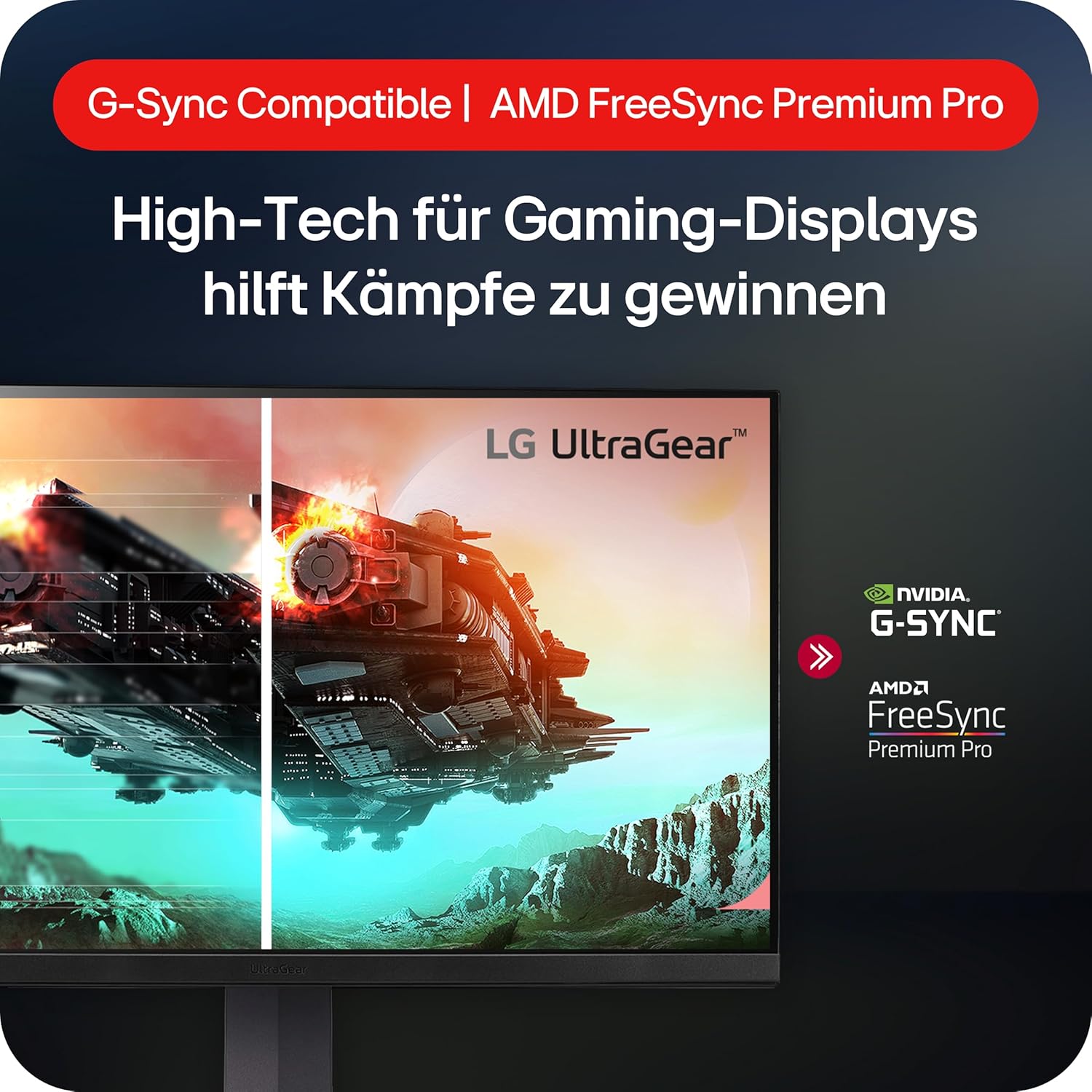 Gaming PC & Gaming Monitors - LG Electronics 32GR93U-B.AEU Ultragear™ UWQHD Gaming Monitor 32", 3840 x 2160, 16:9, 1 ms GtG, 144 Hz, DCI-P3 95%, HDR10, NVIDIA® G-SYNC® Compatible, AMD FreeSync™ Premium Black – Bild 5