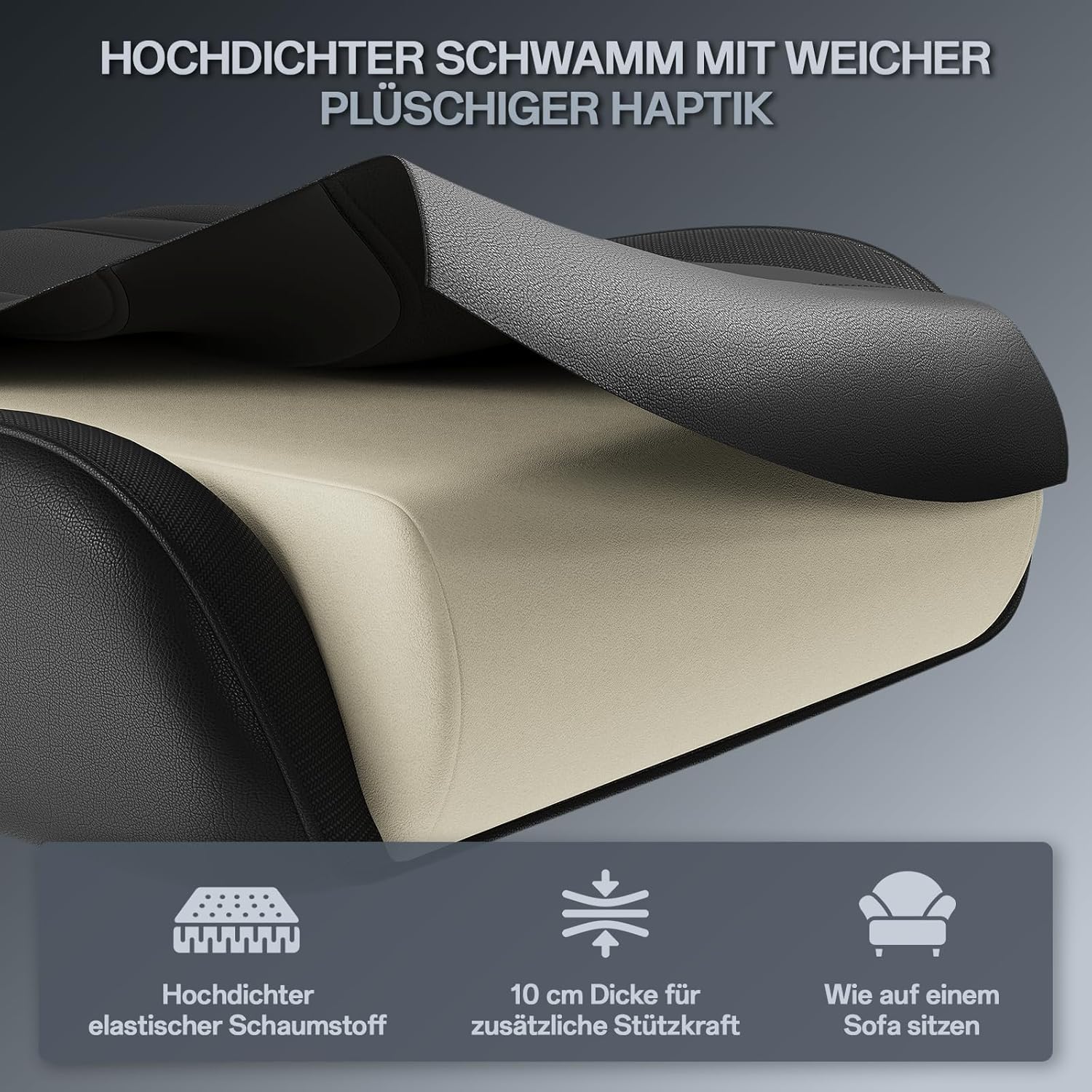 Gaming Chairs - JUMMICO Gaming Chair with Adjustable Armrests, Office Chair Ergonomic with Footrest, Gamer Chair Load Capacity 150 kg, Black – Bild 6