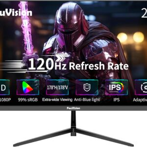 Gaming PC & Gaming Monitors – 27 Inch Monitor, 120Hz, FHD 1080p, IPS Panel, Gaming Monitor, 4ms, Adaptive Sync, VESA Mountable, Eye-Care, Frameless Screen, Blue Light Filter, HDMI, VGA (PS5 Supports 60 Hz)