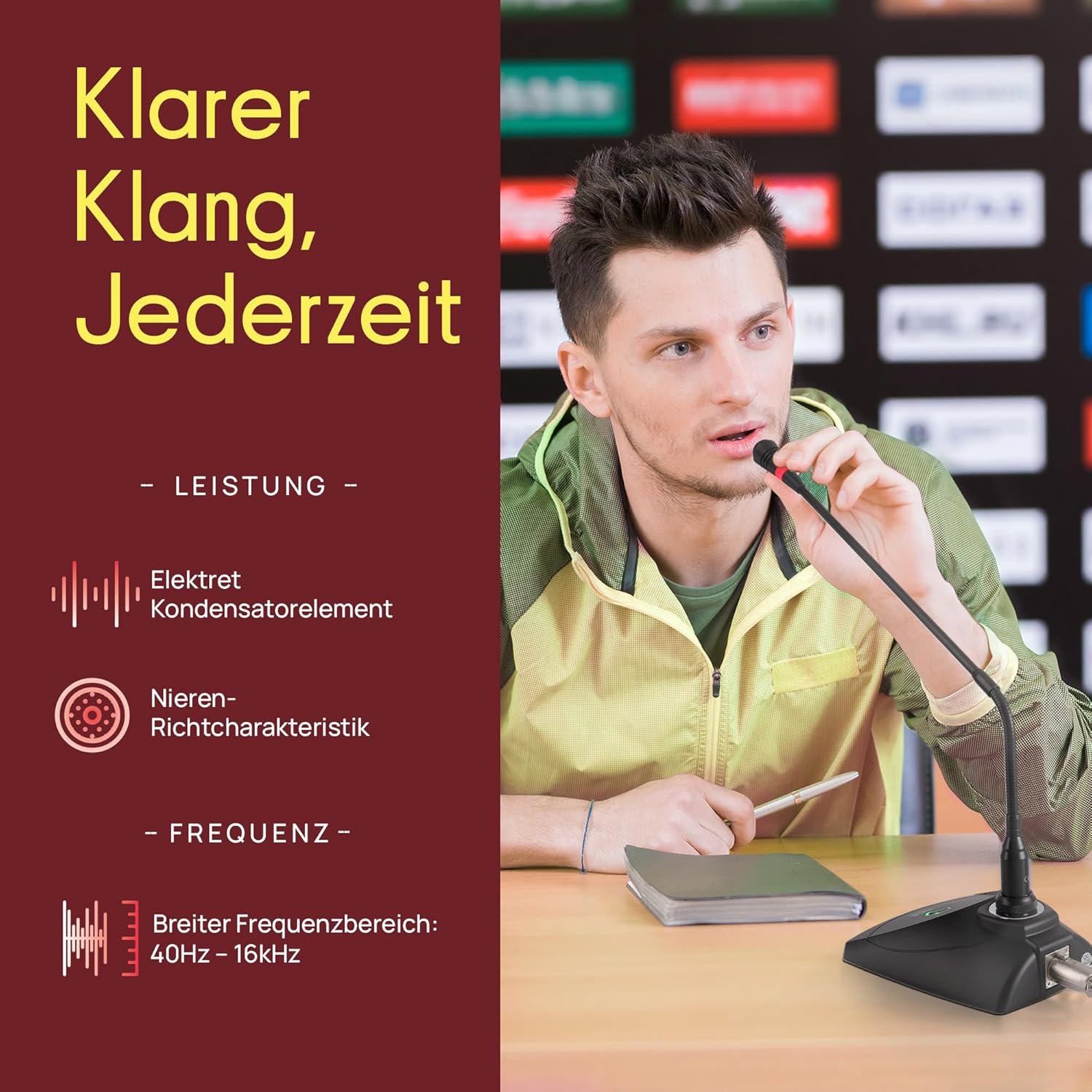 Streaming-Equipment - Pyle Wired Desktop Microphone for PC, Podcast, Conference or Karaoke & Studio Audio Recording – Bild 3