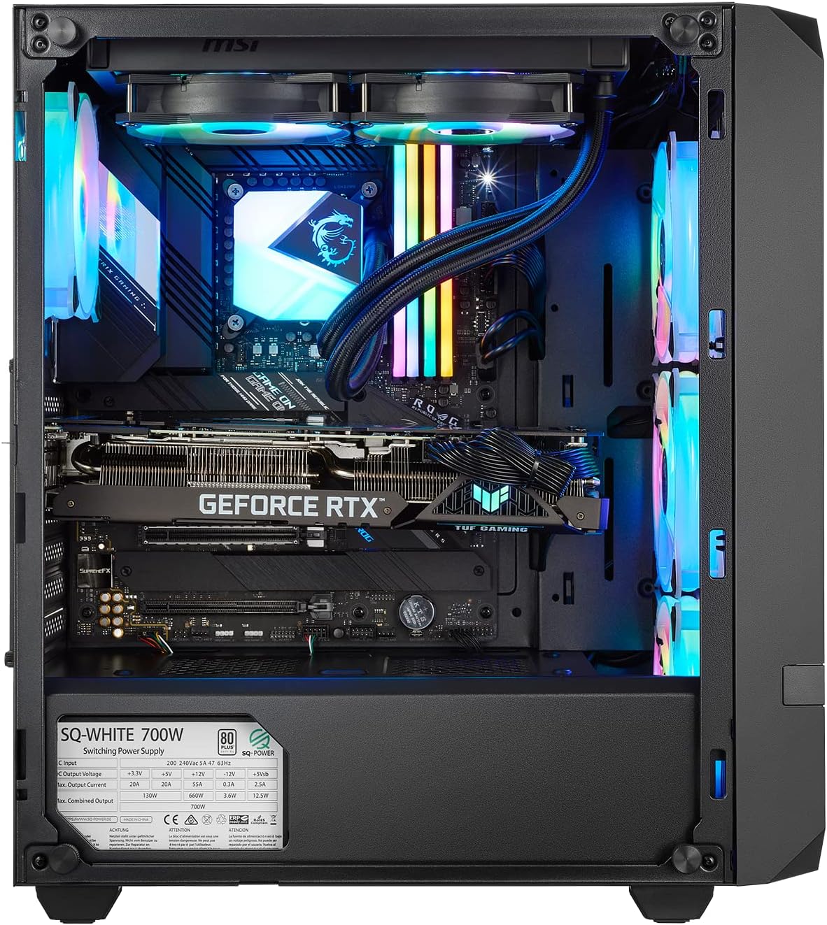 Gaming PC & Laptops - Gaming PC Ryzen 7 9800X3D 8X 5.2GHz, MSI MAG Water Cooling, 32GB DDR5 RAM, 2TB M.2 SSD, NVIDIA RTX 5070 12GB, Win 11 Pro – Bild 7