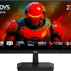Gaming PC & Gaming Monitors – ODYS i27-F-144 Gaming Monitor – 27 Inch (69 cm) Full HD (1920 x 1080), 144 Hz, 1ms (MPRT), IPS Panel, Adaptive Sync, HDR10, 120% sRGB, HDMI 2.1, DisplayPort, Flicker-Free