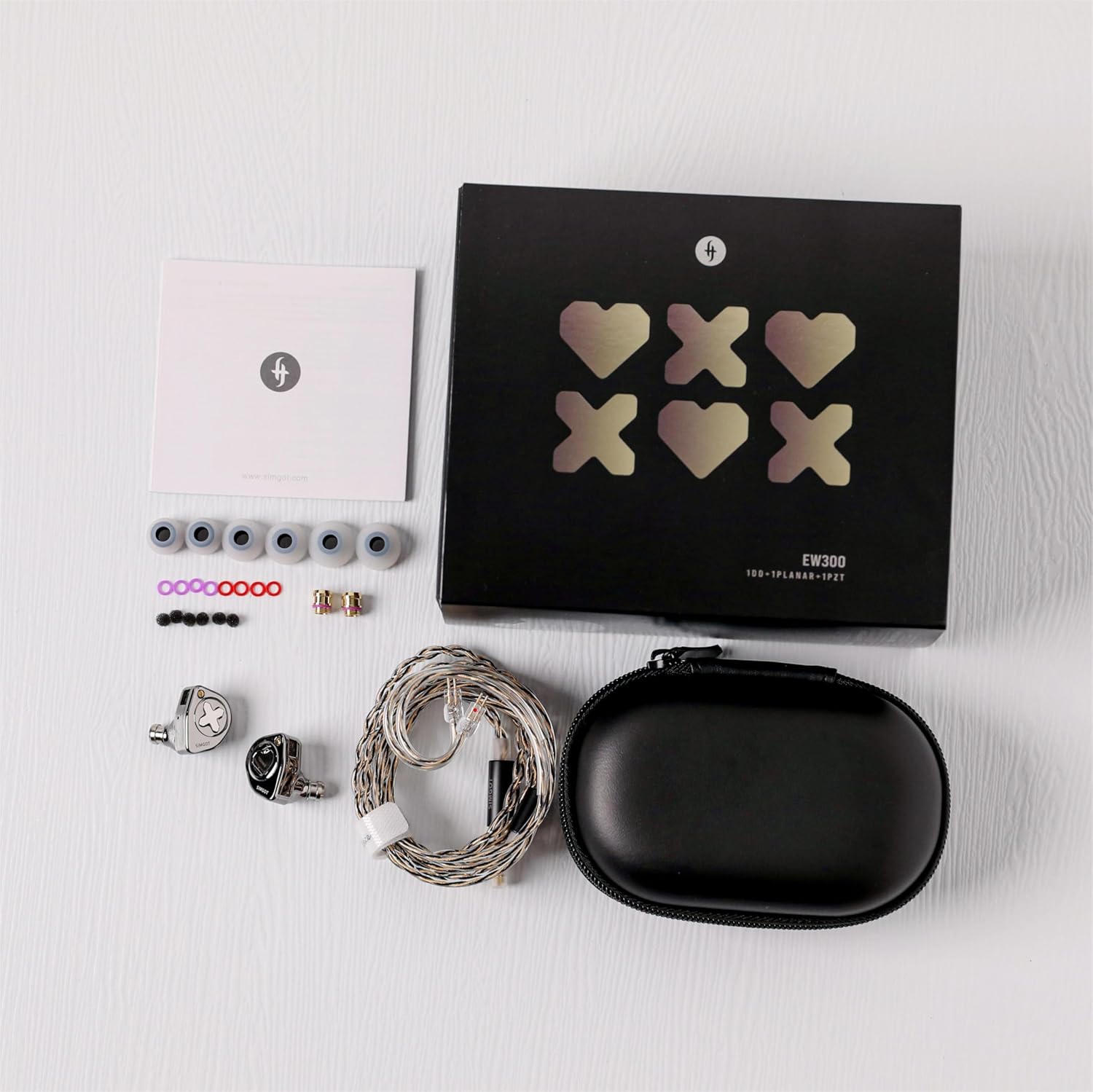 Gaming PC & Gaming Monitors - LINSOUL SIMGOT EW300 1DD+1Planar+1PZT Hybrid Driver In Ear Monitor, Wired Earphones IEM, Gaming Headphones with Removable Nozzles, Silver-Plated OFC IEM Cable for Audiophile Musicians (EW300) – Bild 7