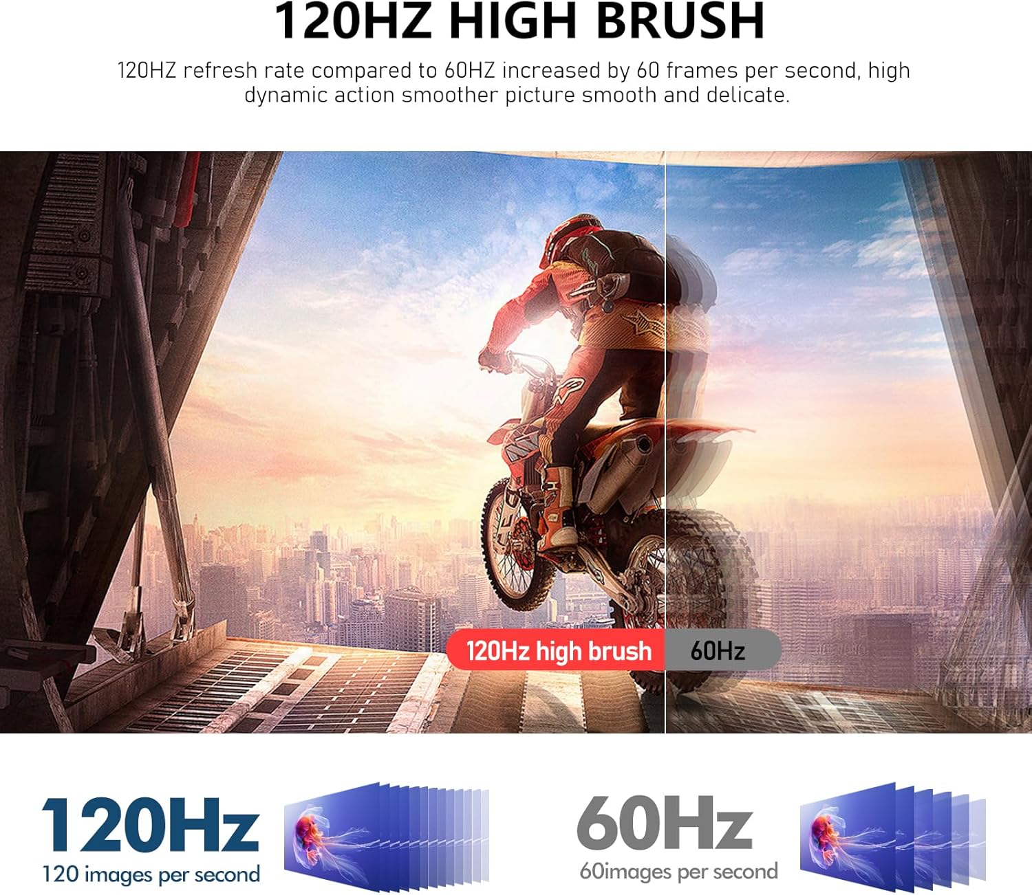 Gaming PC & Gaming Monitors - Gawfolk 24.5 Inch Curved Monitor with Built-in Speakers, 3000R 120Hz PC Gaming Screen Full HD 1080P, HDMI 2.0, VGA, VESA 75 x 75 mm – Bild 2