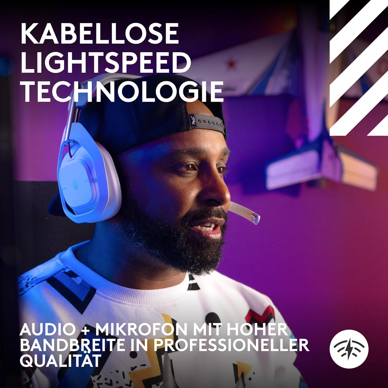 Gaming Consoles & Controllers - Logitech G Astro A50 LIGHTSPEED Wireless Gaming Headset + Base Station (Gen 5), PRO-G GRAPHENE, 3 System Switching, USB-C for Xbox, PS5, PC/Mac or Nintendo Switch, Bluetooth - White – Bild 5