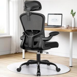 Gaming Chairs – FelixKing Ergonomic Office Chair, Computer Chair, Adjustable Lumbar Support, 3D Headrest and Folding Armrests, Breathable Mesh Backrest, 300 lbs (Black)