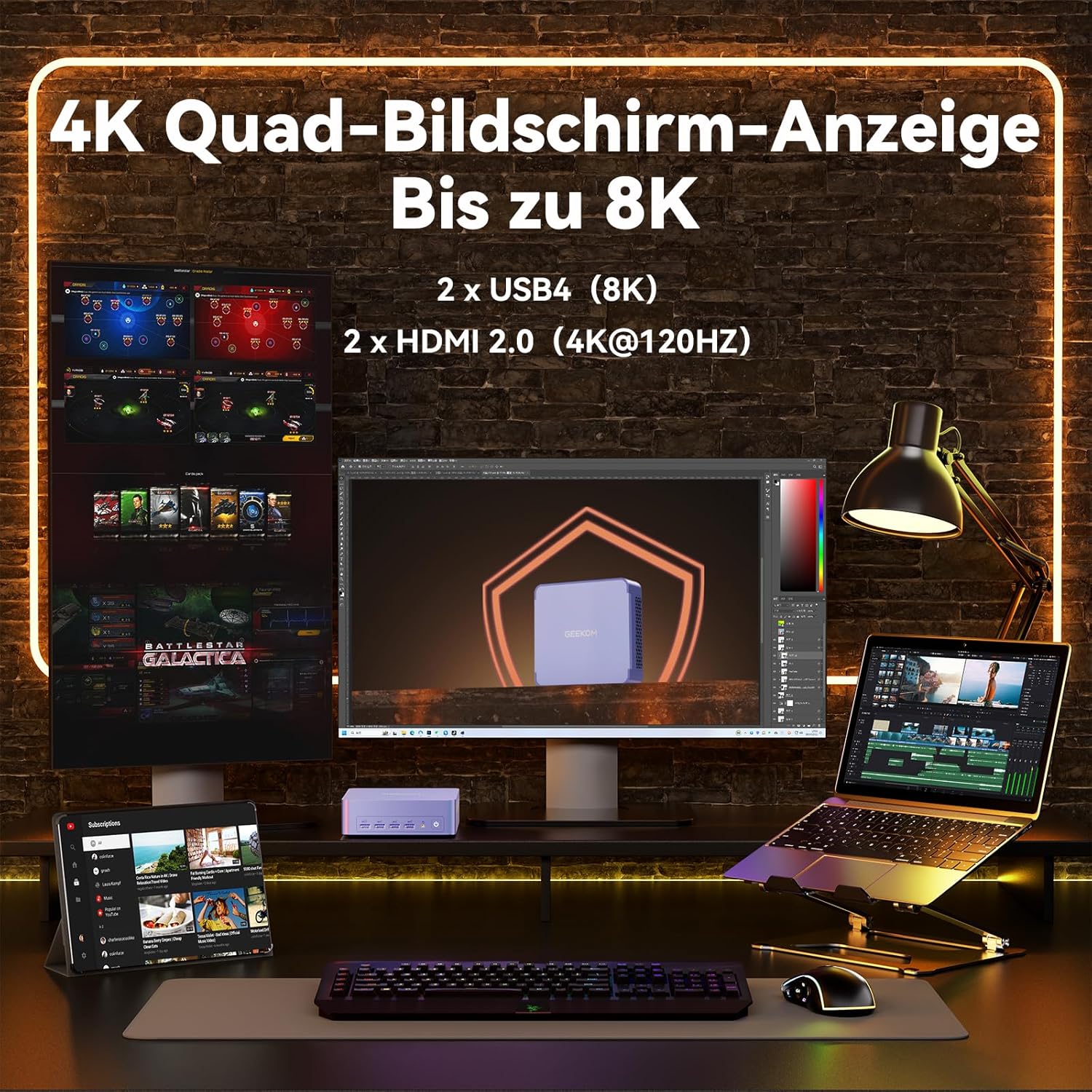 Gaming PC & Laptops - GEEKOM Mini PC AX8 Max with AMD Ryzen 7 8745HS – Bild 8