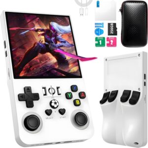 Gaming Consoles & Controllers – R36MAX Retro Handheld Game Console, 256 G Over 40,000 Games, 4 Inch IPS Retro Console, Linux System, 4000 mAh Battery, Supports Multiple Emulators, Portable Mini Arcade (White)
