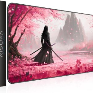 Gaming Tastatur & Maus – XXL Gaming Mouse Mat 900 x 400 cm – Stitched Edges & Water-Repellent – Anime Mouse Mat for Gamer & Office – Large Mouse Pad & Desk Mat – Mouse Mat Setup & PC