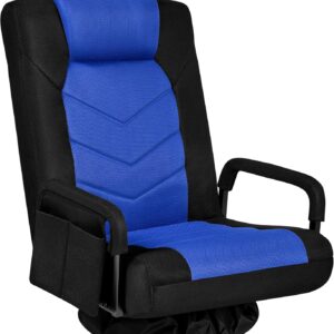 Gaming Chairs – Yaheetech Floor Chair, 360° Rotatable, Floor Chair, 6-Level Adjustable, Folding Floor Gaming Chair with Armrest & Practical Bag, Floor Sofa for Living Room, Bedroom, Office, Black & Blue