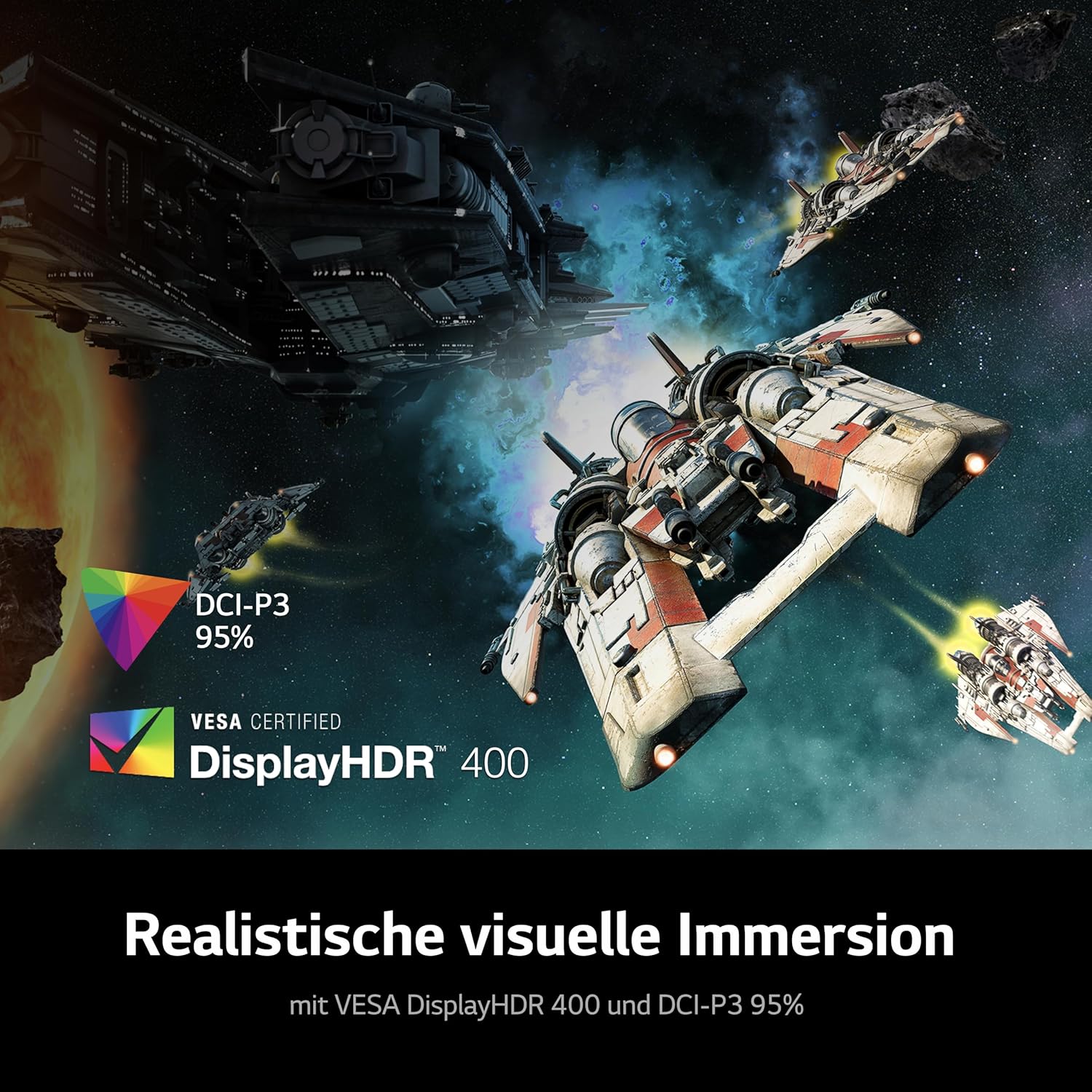 Gaming PC & Gaming Monitors - LG Ultragear 16:9 UHD Gaming Monitor, 27GR93U-B, 68.5 cm, IPS Display, HDR10, AMD FreeSync, Grey/Black – Bild 6