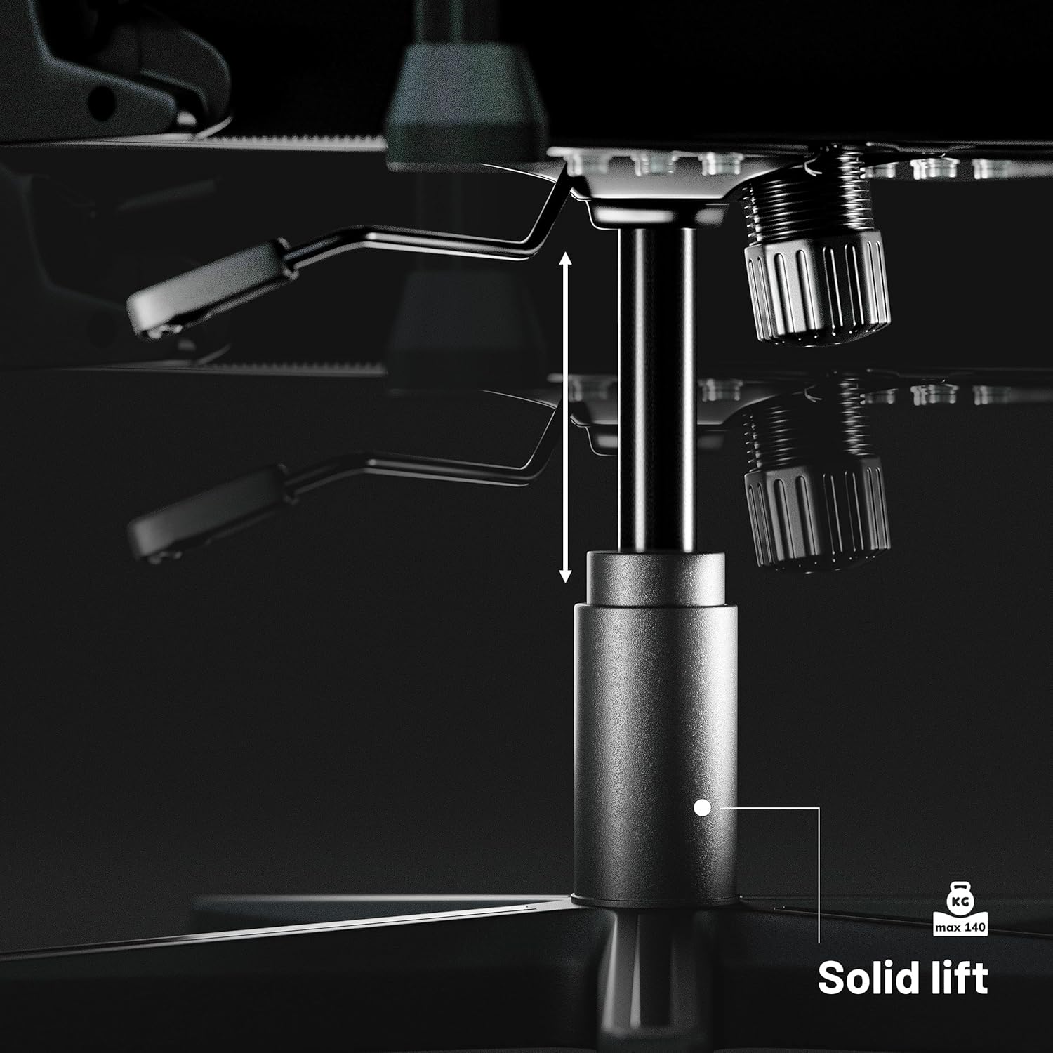 Gaming Chairs - Diablo Gamer Chair X-Starter Gaming Chair Ergonomic with Fabric Cover, Adjustable Armrests, Tilt Mechanism, Load Capacity up to 136 kg, Desk Chair, Gaming, Office Chair, Gaming, Grey – Bild 6