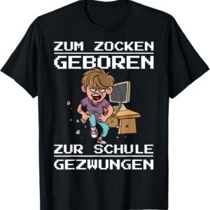 Gaming Consoles & Controllers – Zum Zocken Geboren Zum Schule Forces | Console PS5 Gaming T-Shirt