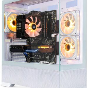 Gaming PC & Laptops – SYSTEMTREFF High-End Gaming PC White Intel Core i5-13400F 10×4.6GHz | Nvidia RTX 4070 12GB DX12 | 1TB M.2 NVMe | 32GB DDR4 RAM | WLAN Desktop Computer Calculator for Gamers, Gamers & Streamers