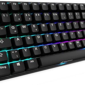 Gaming Tastatur & Maus – Sharkoon Skiller SGK50 S3 PBT Black,RGB Gaming Keyboard, Gateron G PRO 3.0 Yellow, 75% Layout