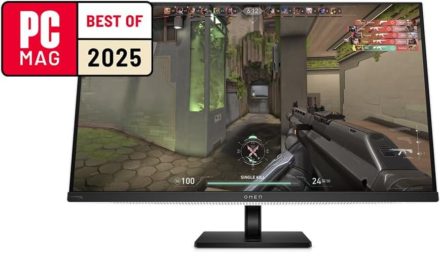 Gaming PC & Gaming Monitors - HP Omen Transcend Gaming Monitor with 240 Hz, 31.5 Inch 4K UHD OLED, 0.03 ms Response Time, HyperX Audio, aRGB Lighting, Adjustable Base, Omen Tempest Cooling, OSD Button, USB-C, White – Bild 2