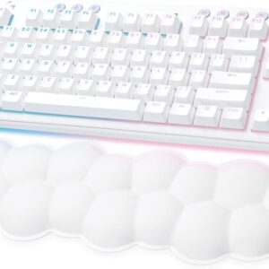 Gaming Tastatur & Maus – Logitech G 715 Wireless Keyboard with LIGHTSYNC RGB Lightspeed, Tactile Switches (GX Brown) and Wrist Rest, PC/Mac – White