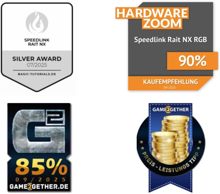 Gaming Consoles & Controllers - Speedlink RAIT NX RGB Gamepad - Controller PC Wireless Bluetooth or USB, Hall Effect Sensors, Transparent Illuminated, Dual Vibration, Macro Buttons, Turbo Button, Battery, for PC/Switch/Android/PS3 – Bild 12