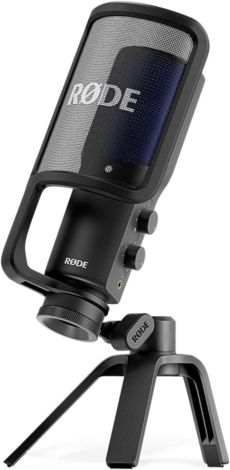 Streaming-Equipment - RØDE NT-USB+ Professional USB Microphone for Professional Audio Recording Directly to Computer or Mobile Device, Black