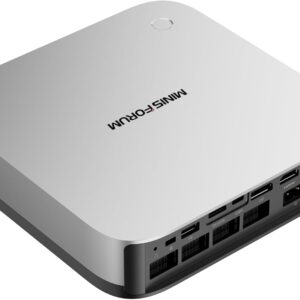 Gaming PC & Laptops – MINIS FORUM AI X1 Pro Mini PC, AMD Ryzen AI 9 HX370 (12 Cores/24 Threads, up to 5.1GHz) and AMD Radeon 890M, 32GB DDR5, 1TB PCIe 4.0 SSD, 4K Quad Display, Dual LAN 2.5/WiFi 7/BT 5.4/Oculink