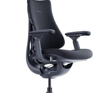 Gaming Chairs – LiberNovo Ergonomic Office Chair – Adjustable with Adaptive Lumbar Support, 160° Tilt Angle and Integrated Spinal Stretch, Black, Seat Depth 48cm
